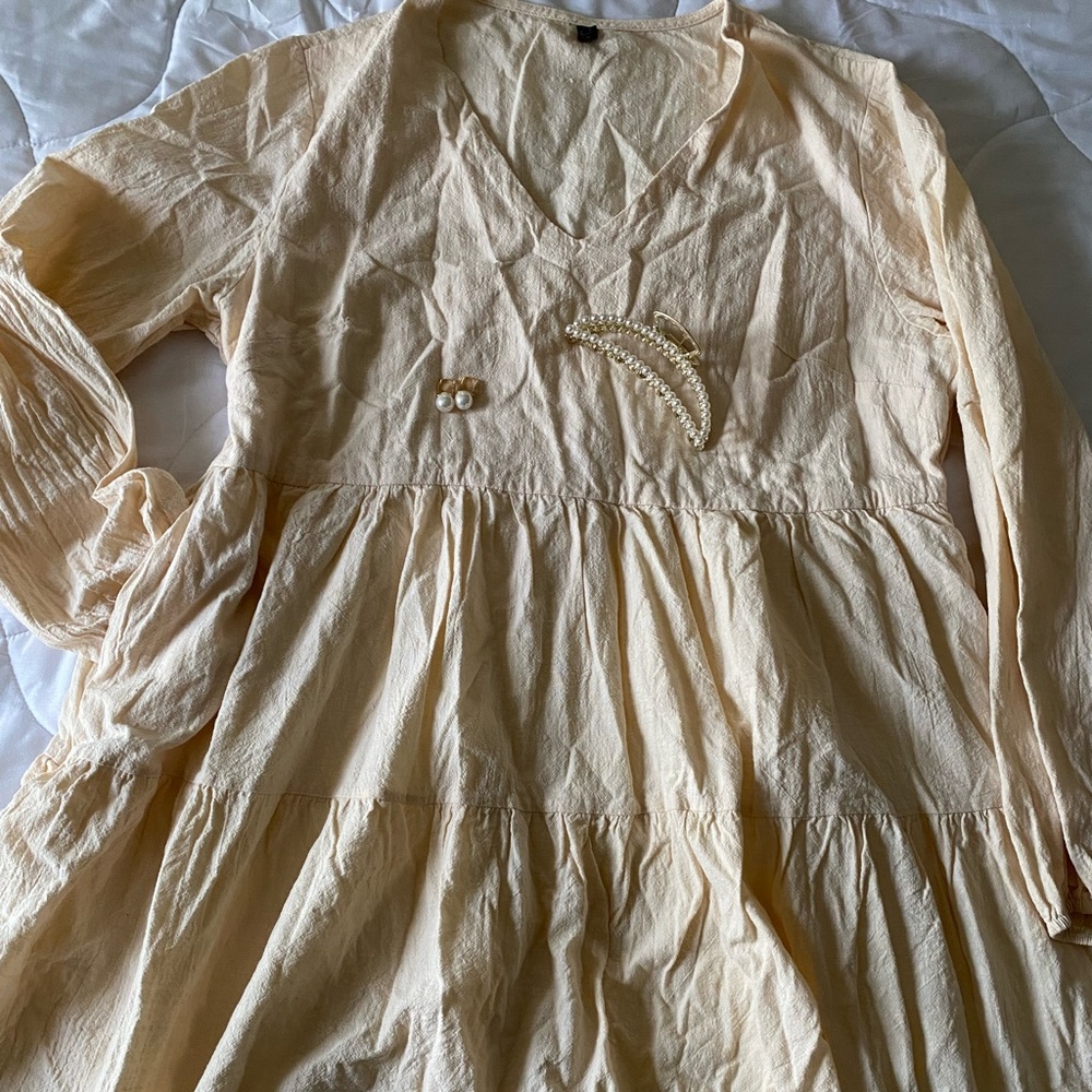 Fancyinn Apricot Shift Dress